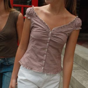 Elena Gingham Top