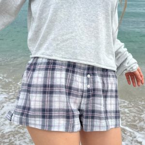 Keira Plaid Sweatshorts