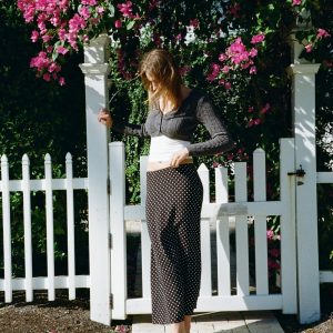 Sephira Polka Dots Midi Skirt