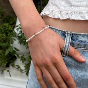 Cherry Beaded Bracelet