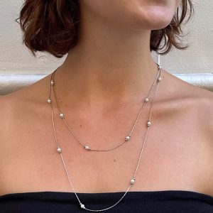 White Beaded Necklace
