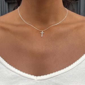 Rhinestone Cross Necklace