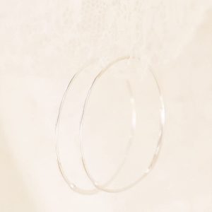 Sterling Silver Thin Hoop Earrings