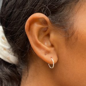 Sterling Silver Mini Infinity Hoop Earrings
