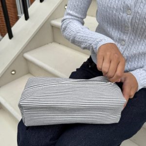 Striped Makeup Bag