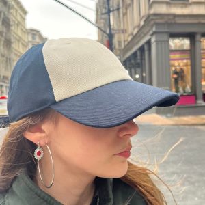 Katherine Navy Colorblock Baseball Cap