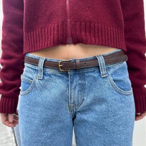 Faux Leather Buckle Belt