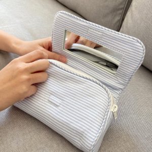Stripe Makeup Bag
